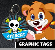 Graphic Pet ID Tags - Aw Paws