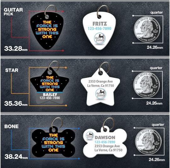 Force is Strong Star Wars Pet ID Tag Aw Paws