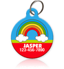 rainbow pet id tag for dog or cat