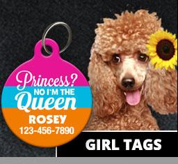 Girl Pet ID Tags - Aw Paws