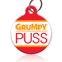 Grumpy Puss Cat ID Tag - Aw Paws