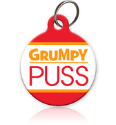 Grumpy Puss Cat ID Tag - Aw Paws