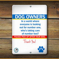 PLEASE PICK UP AFTER YOUR DOG SIGN - Aw Paws