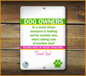 PLEASE PICK UP AFTER YOUR DOG SIGN - Aw Paws