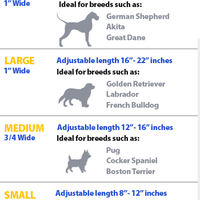 dog collar size chart