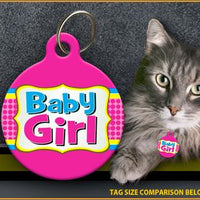 Baby Girl Cat ID Tag