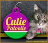Cutie Patootie Cat ID Tag - Aw Paws