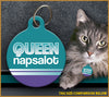 Queen Napsalot Cat ID Tag