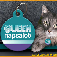 Queen Napsalot Cat ID Tag