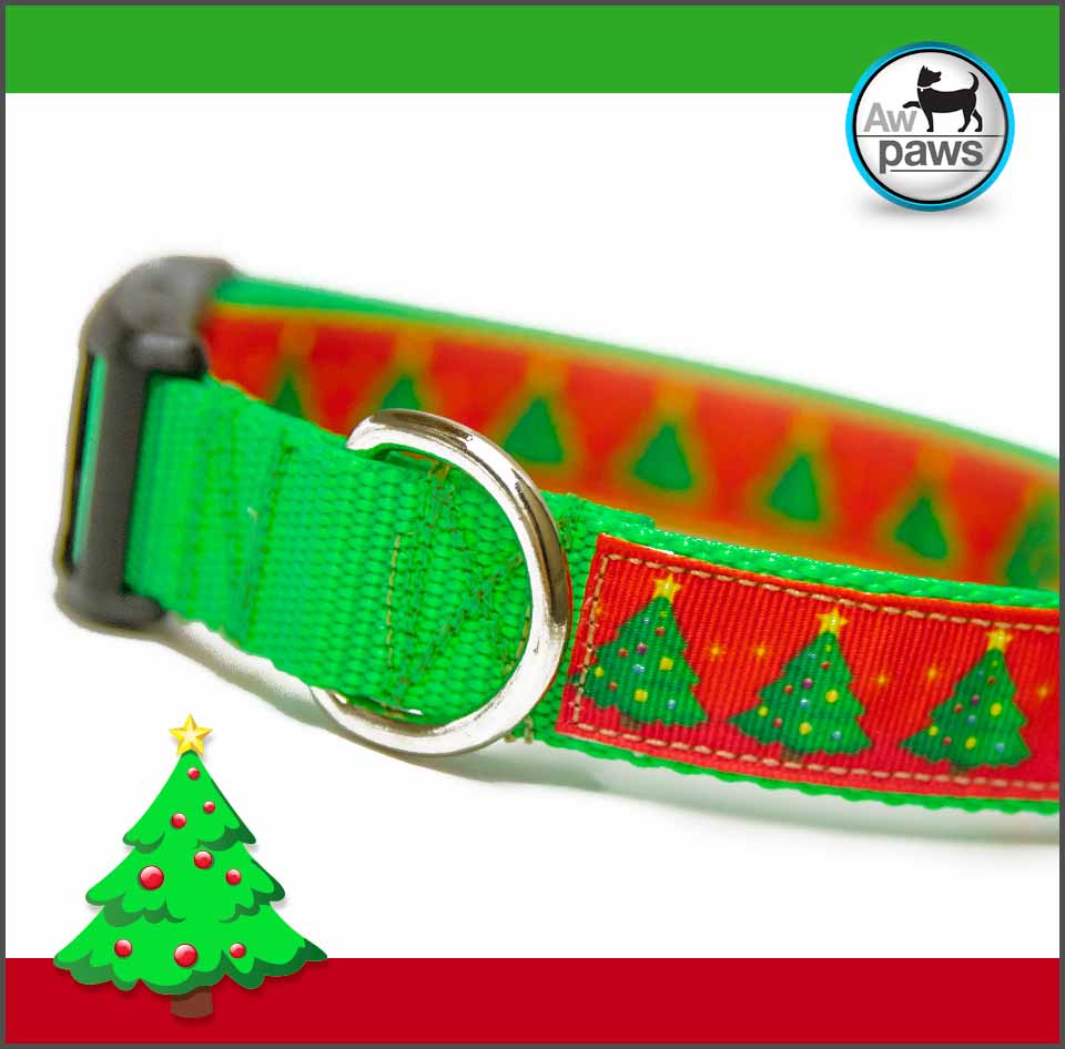 Christmas Tree Dog Collar