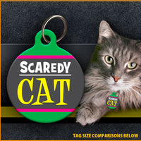 Scaredy Cat Cat ID Tag