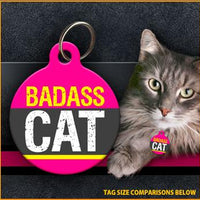 Badass Cat Cat ID Tag