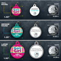 Baby Girl Pet ID Tag