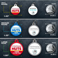 Contains Nuts Pet ID Tag - Aw Paws