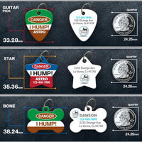 Danger I Hump Pet ID Tag - Aw Paws