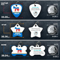 Democratic Donkey Pet ID Tag - Aw Paws