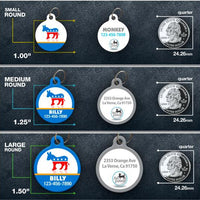 Democratic Donkey Pet ID Tag - Aw Paws