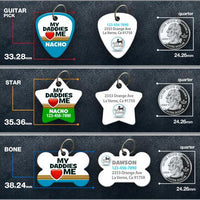 Daddies Love Me Pet ID Tag - Aw Paws