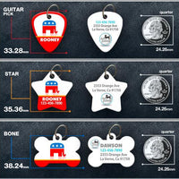 GOP Elephant Pet ID Tag - Aw Paws