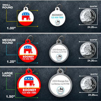 GOP Elephant Pet ID Tag - Aw Paws