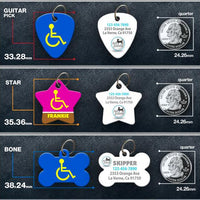 Handicap Symbol Pet ID Tag - Aw Paws