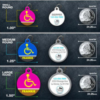 Handicap Symbol Pet ID Tag - Aw Paws