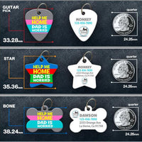 Help Me Home DAD is Worried Pet ID Tag - Aw Paws