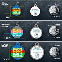 Help Me Home DAD is Worried Pet ID Tag - Aw Paws