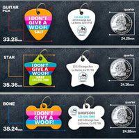 I Don't Give A Woof Pet ID Tag - Aw Paws