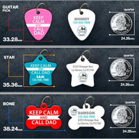 Keep Calm and Call Dad Pet ID Tag - Aw Paws
