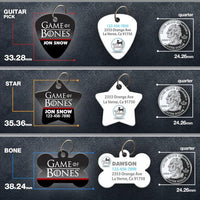 Game of Bones Pet ID Tag - Aw Paws