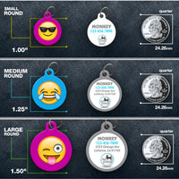 Emoji Faces Pet ID Tag - Aw Paws