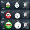 Holiday Mustache Pet ID Tag - Aw Paws
