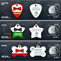 Holiday Bow Tie Pet ID Tag - Aw Paws