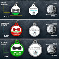 Holiday Bow Tie Pet ID Tag - Aw Paws
