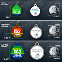 Naughty Boy Pet ID Tag