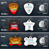 Merry Christmas Pet ID Tag - Aw Paws