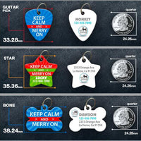 Keep Calm and Merry On Pet ID Tag - Aw Paws