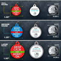 Keep Calm and Merry On Pet ID Tag - Aw Paws