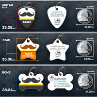 Mustache Halloween Pet ID Tag - Aw Paws