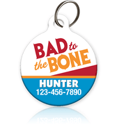 Bad to the Bone Pet ID Tag