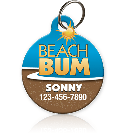 Beach Bum Pet ID Tag