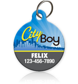 City Boy Pet ID Tag - Aw Paws