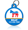 Democratic Donkey Pet ID Tag - Aw Paws