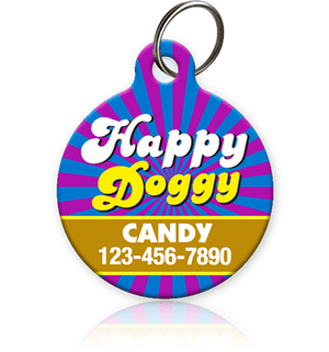 Happy Doggy Pet ID Tag - Aw Paws