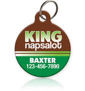 King Napsalot Pet ID Tag