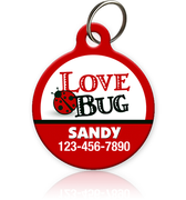 love bug pet id tag