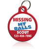 Missing My Balls Pet ID Tag