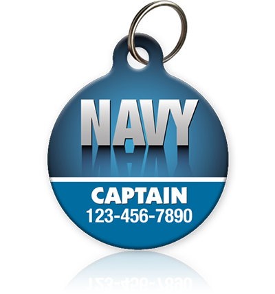 Navy Pet ID Tag