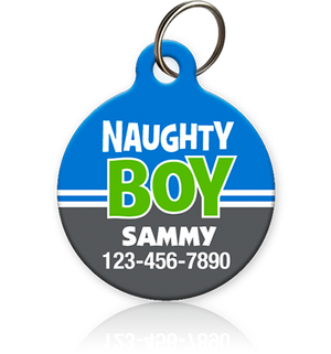 Naughty Boy Pet ID Tag
